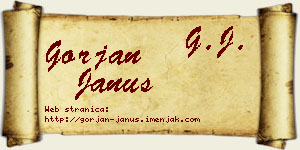 Gorjan Janus vizit kartica